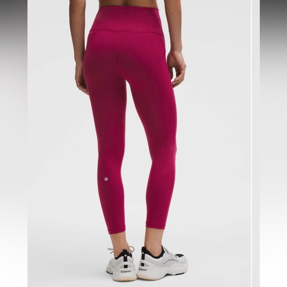Lululemon Wunder‎ Train High-Rise Tight with Pockets 25" Magenta Smoke Size 4 - Picture 1 of 16